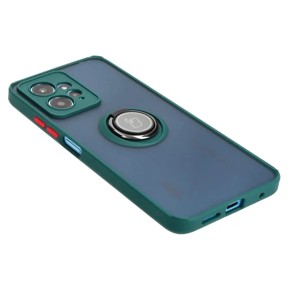 Hurtownia GSM - Bizon Case Hybrid Ring Xiaomi Redmi Note 12 4G füstös sötétzöld kerettel - BIZ2423 - {ean13} - Hurt