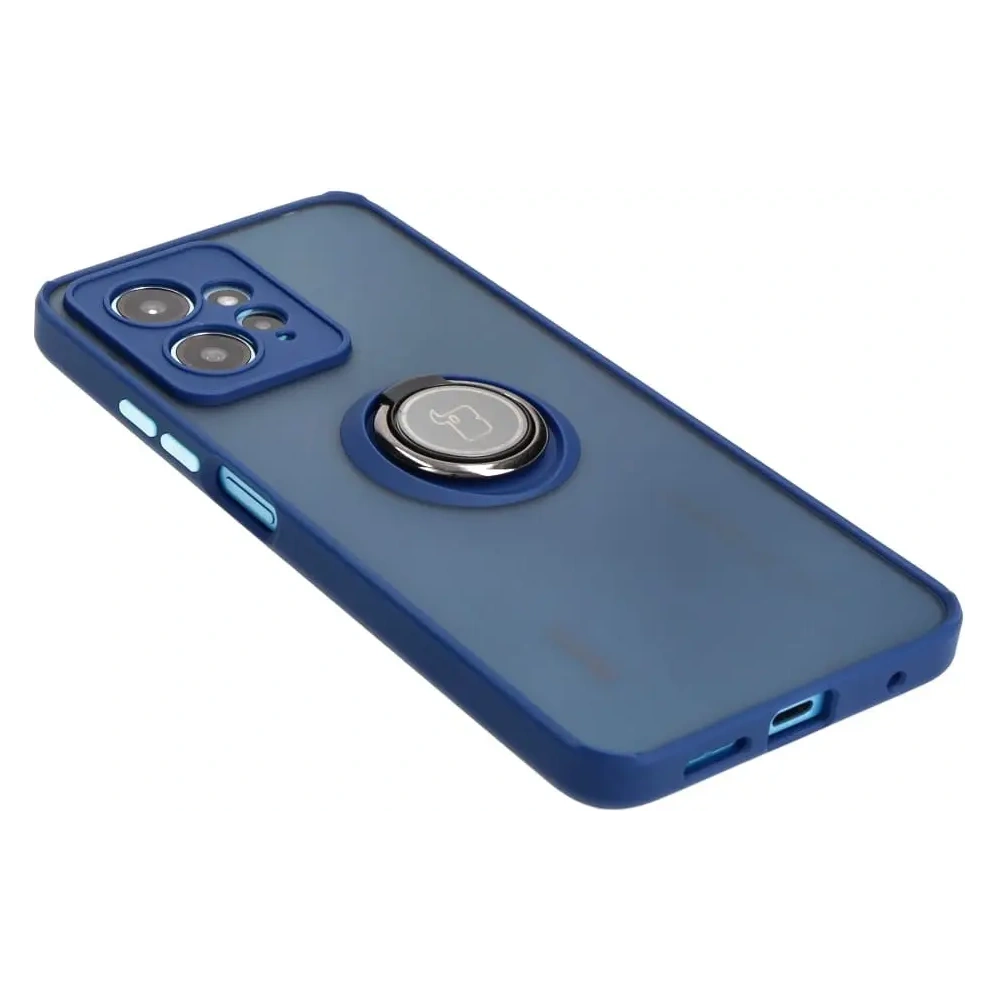 Hurtownia GSM - Bizon Case Hybrid Ring Xiaomi Redmi Note 12 4G füstös színű, sötétkék kerettel - BIZ2424 - {ean13} - Hurt