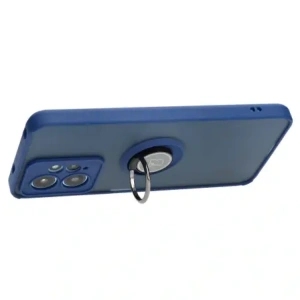 Hurtownia GSM - Etui s úchopem na prst Bizon Case Hybrid Ring do Xiaomi Redmi Note 12 4G kouřové s modrým rámem - BIZ2424 - {ean13} - Hurt