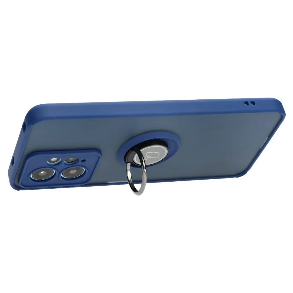 Hurtownia GSM - Bizon Case Hybrid Ring Xiaomi Redmi Note 12 4G füstös színű, sötétkék kerettel - BIZ2424 - {ean13} - Hurt