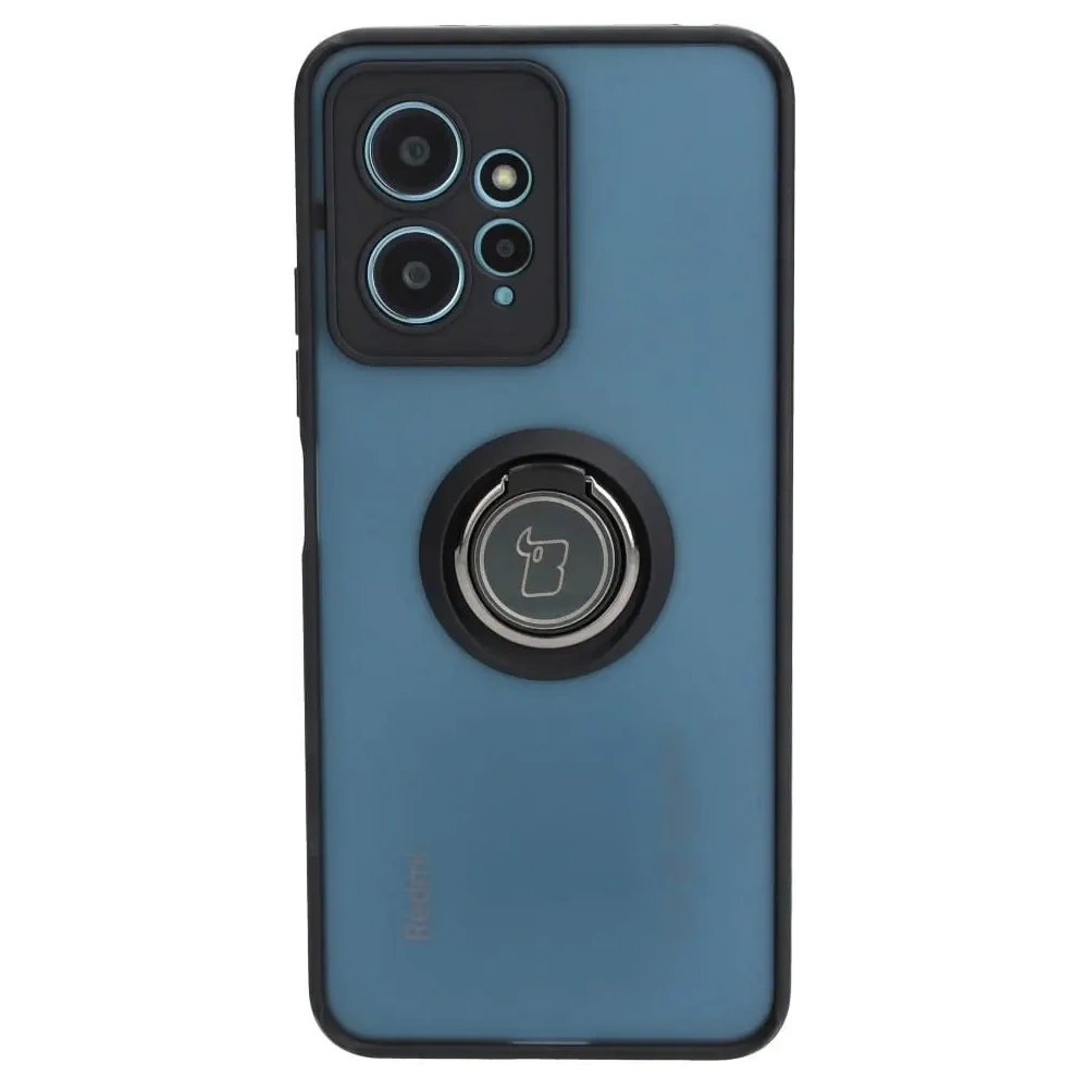Hurtownia GSM - Bizon Case Hybrid Ring Xiaomi Redmi Note 12 4G füstös fekete kerettel - BIZ2425 - {ean13} - Hurt