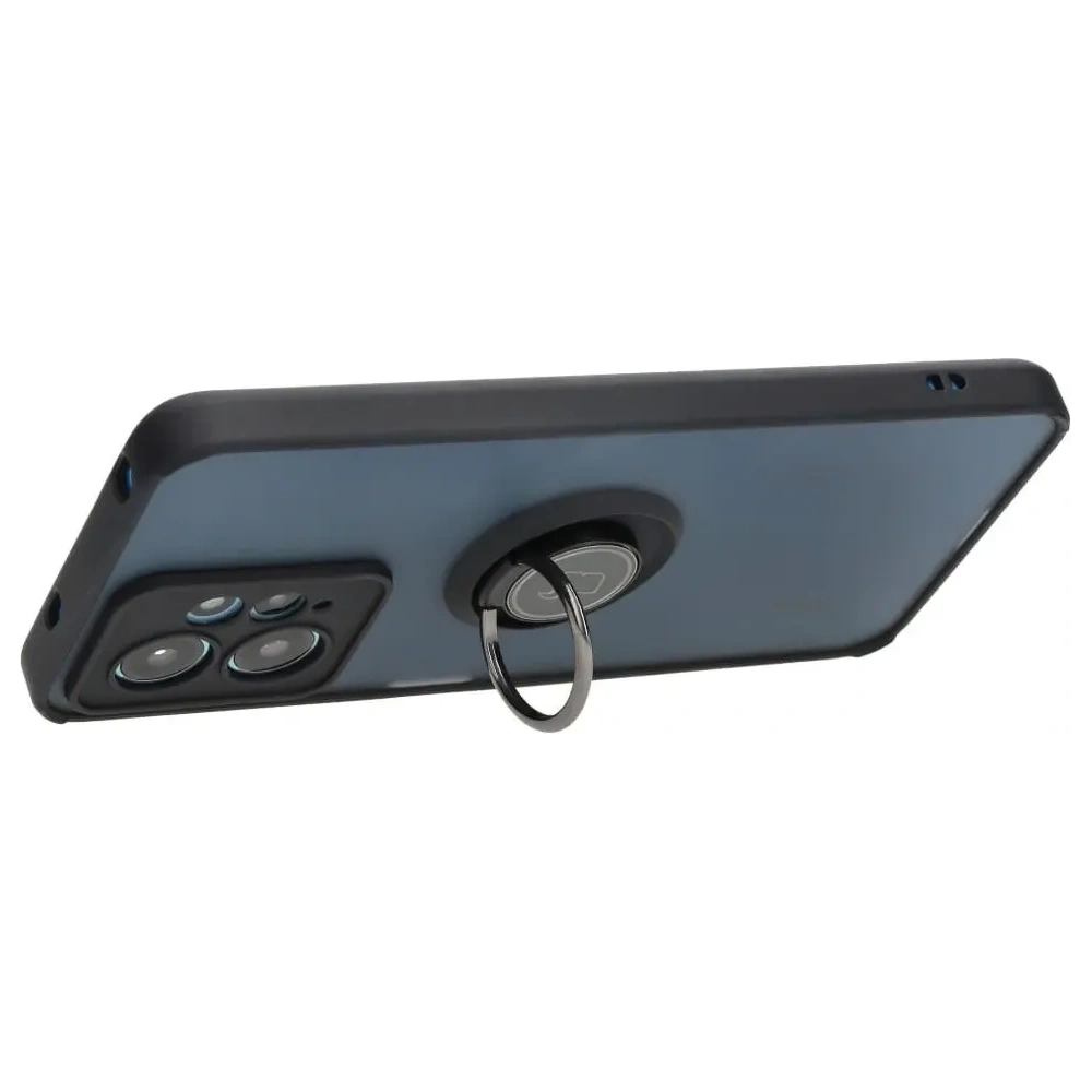 Hurtownia GSM - Bizon Case Hybrid Ring Xiaomi Redmi Note 12 4G füstös fekete kerettel - BIZ2425 - {ean13} - Hurt