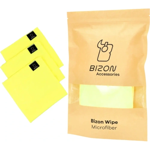 Zestaw ściereczek z mikrofibry Bizon Wipe Trio 35 x 35 cm 3 sztuki żółte