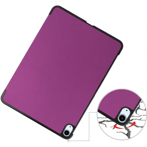 Etui Bizon Case Tab Croc do Apple iPad Air 6 / Air 5 / Air 4 ciemnofioletowe