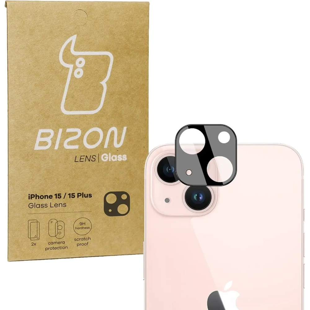 Hurtownia GSM - Bizon üveg lencse Apple iPhone 15 / Apple iPhone 15 Plus [2 PACK] - BIZ2431 - {ean13} - Hurt