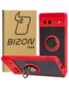Wholesale Bizon Case Hybrid Ring Google Pixel 7A smoky with a red frame - BIZ2433 - {ean13} - Hurt