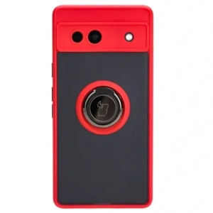 Wholesale Bizon Case Hybrid Ring Google Pixel 7A smoky with a red frame - BIZ2433 - {ean13} - Hurt