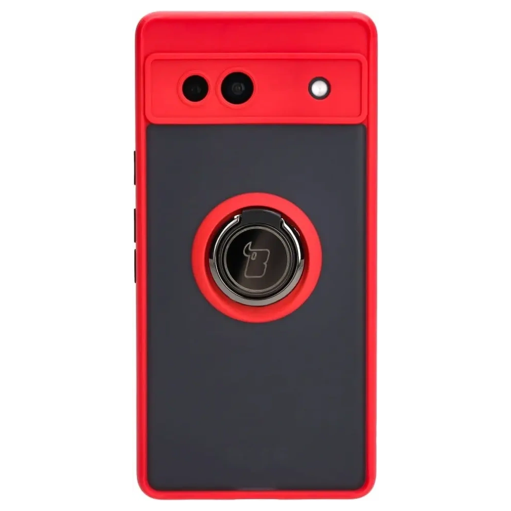 Hurtownia GSM - Bizon Case Hybrid Ring Google Pixel 7A fumuriu cu un cadru roșu - BIZ2433 - {ean13} - Hurt