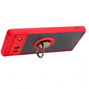 Wholesale Bizon Case Hybrid Ring Google Pixel 7A smoky with a red frame - BIZ2433 - {ean13} - Hurt