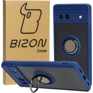 Hurtownia GSM - Bizon Case Hybrid Ring Google Pixel 7A rauchig mit einem marineblauen Rahmen - BIZ2434 - {ean13} - Hurt