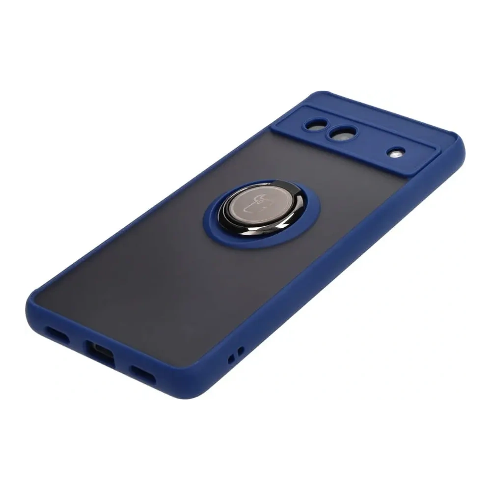 Hurtownia GSM - Bizon Case Hybrid Ring Google Pixel 7A fumuriu cu un cadru albastru închis - BIZ2434 - {ean13} - Hurt