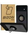 Bizon Case Hybrid Ring Google Pixel 7A fumuriu cu un cadru negru