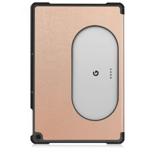 Etui Bizon Case Tab Croc do Google Pixel Tablet różowozłote