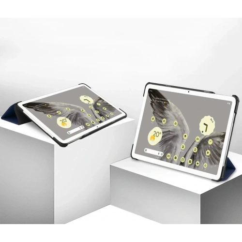 Etui Bizon Case Tab Croc do Google Pixel Tablet granatowe