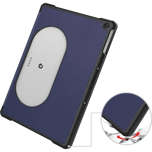 Etui Bizon Case Tab Croc do Google Pixel Tablet granatowe