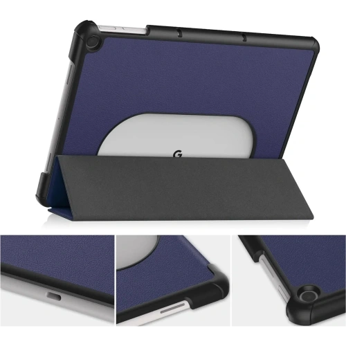 Etui Bizon Case Tab Croc do Google Pixel Tablet granatowe