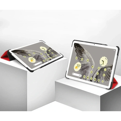 Etui Bizon Case Tab Croc do Google Pixel Tablet czerwone