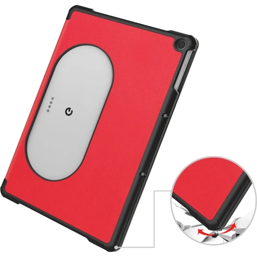 Etui Bizon Case Tab Croc do Google Pixel Tablet czerwone