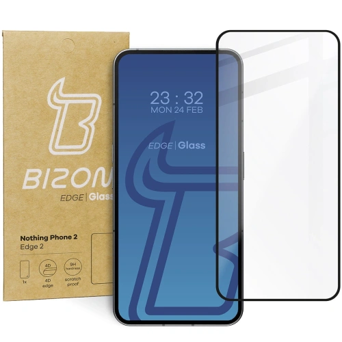 Szkło hartowane Bizon Glass Edge 2 do Nothing Phone 2 czarne
