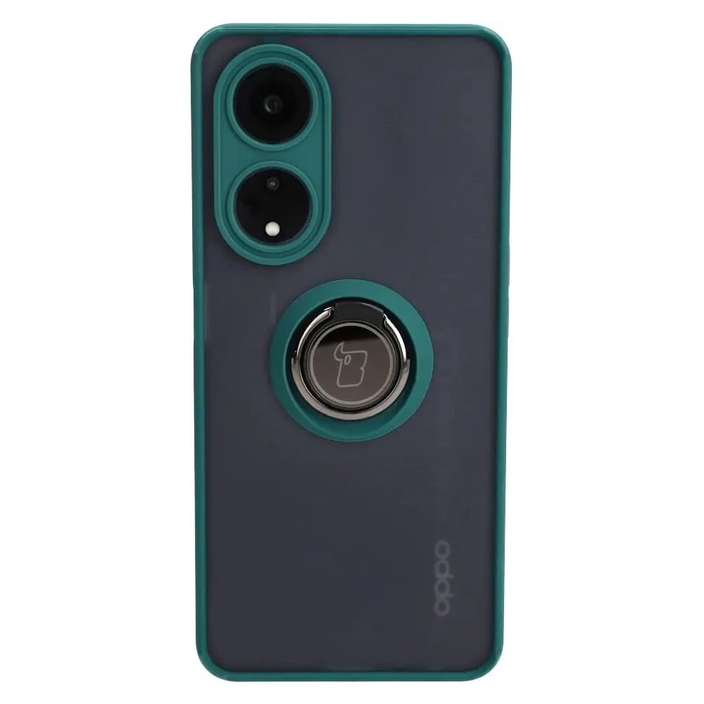 Wholesale Bizon Case Hybrid Ring Oppo A98 5G smoky with a dark green frame - BIZ2443 - {ean13} - Hurt