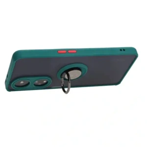 Wholesale Bizon Case Hybrid Ring Oppo A98 5G smoky with a dark green frame - BIZ2443 - {ean13} - Hurt