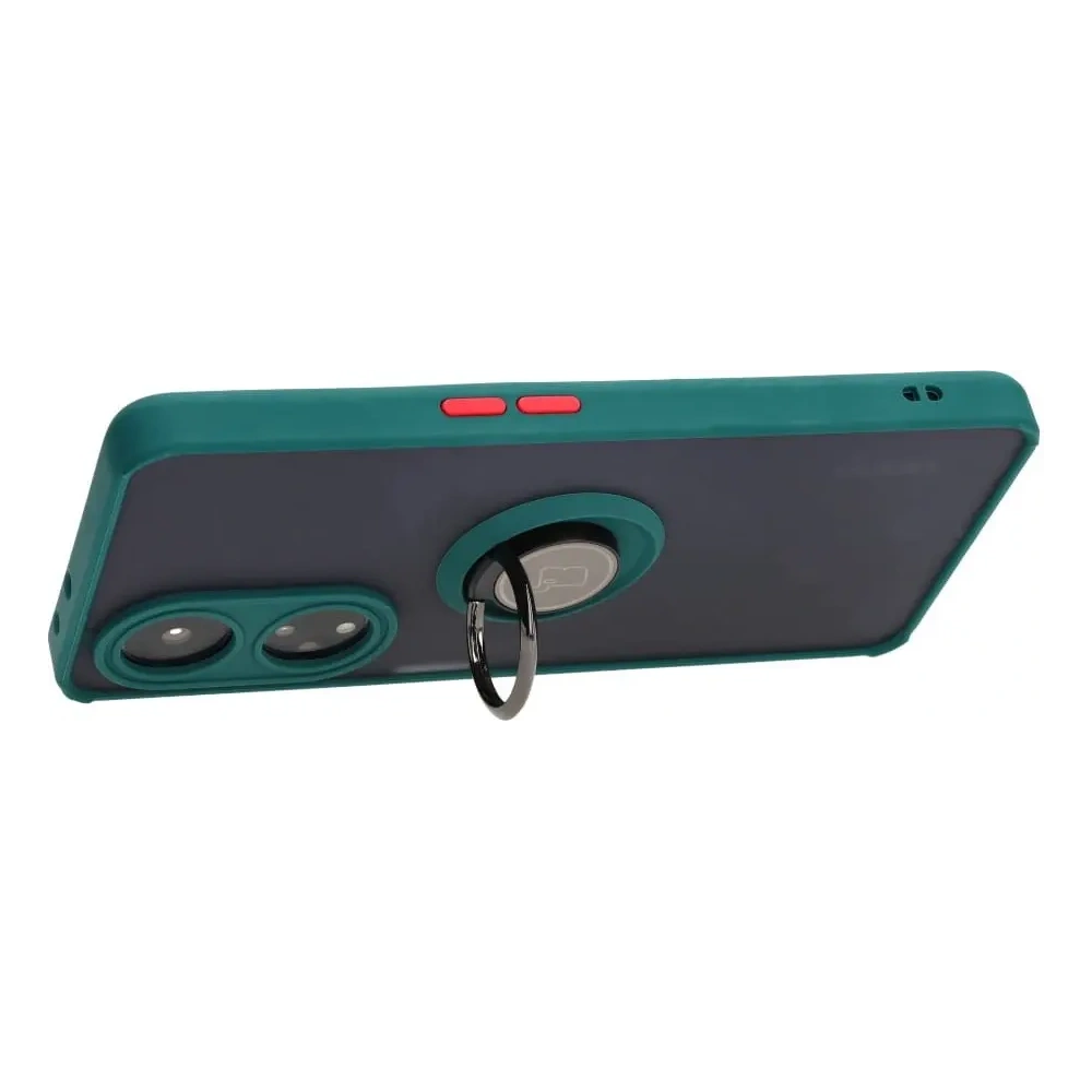 Wholesale Bizon Case Hybrid Ring Oppo A98 5G smoky with a dark green frame - BIZ2443 - {ean13} - Hurt