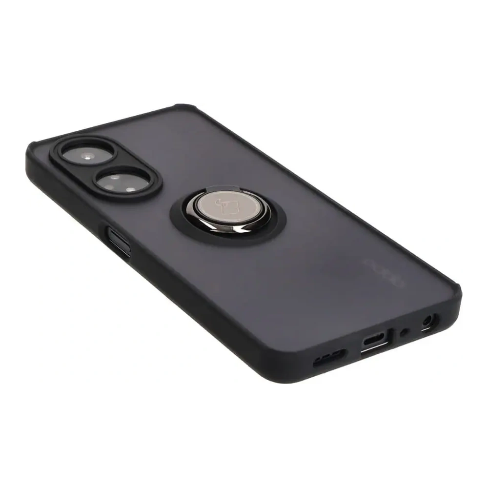 Wholesale Bizon Case Hybrid Ring Oppo A98 5G smoky with a black frame - BIZ2444 - {ean13} - Hurt