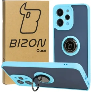 Hurtownia GSM - Bizon Case Hybrid Ring Xiaomi Redmi 12 rauchig mit einem hellblauen Rahmen - BIZ2448 - {ean13} - Hurt
