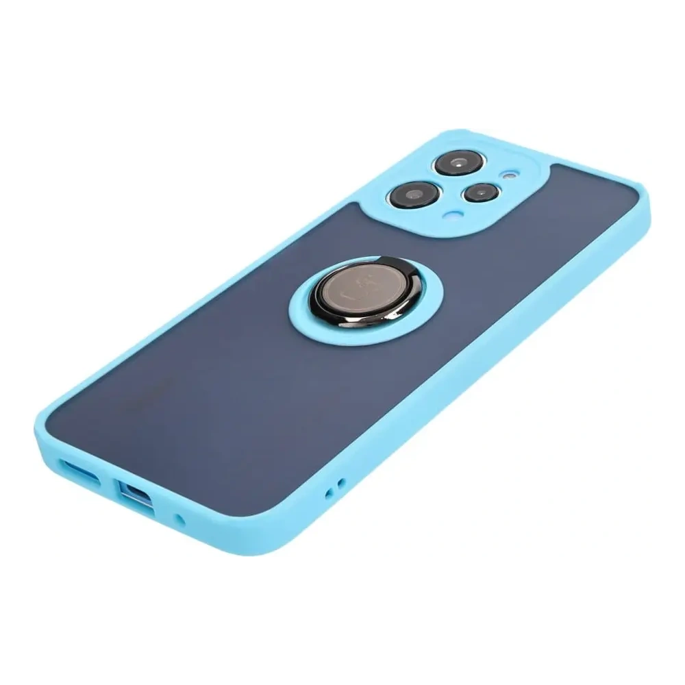 Hurtownia GSM - Bizon Case Hybrid Ring Xiaomi Redmi 12 füstös szürke világoskék kerettel - BIZ2448 - {ean13} - Hurt
