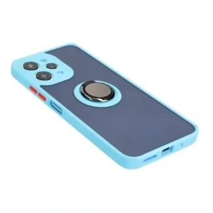 Hurtownia GSM - Bizon Case Hybrid Ring Xiaomi Redmi 12 füstös szürke világoskék kerettel - BIZ2448 - {ean13} - Hurt
