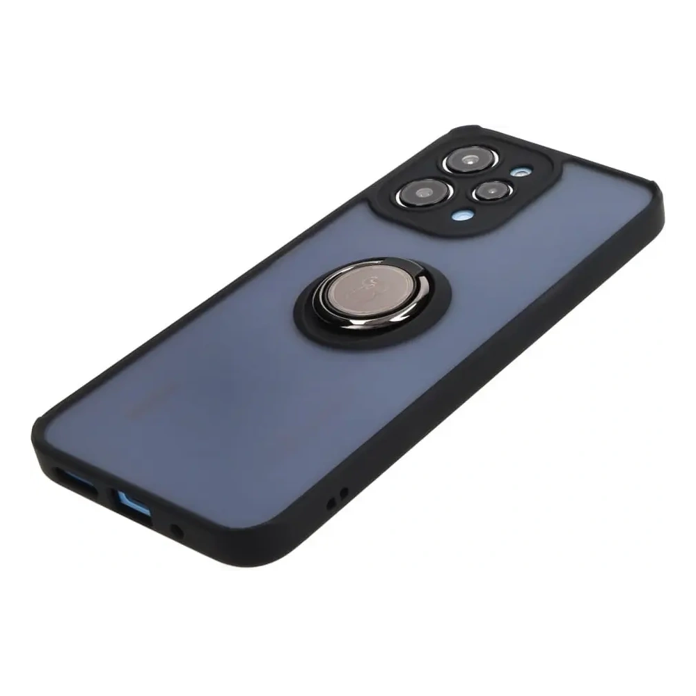 Hurtownia GSM - Etui s úchytem na prst Bizon Case Hybrid Ring pro Xiaomi Redmi 12 kouřové s černým rámem - BIZ2449 - {ean13} - Hurt
