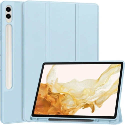 Etui Bizon Case Tab Lizard do Samsung Galaxy Tab S10 Plus /S9 Plus błękitne