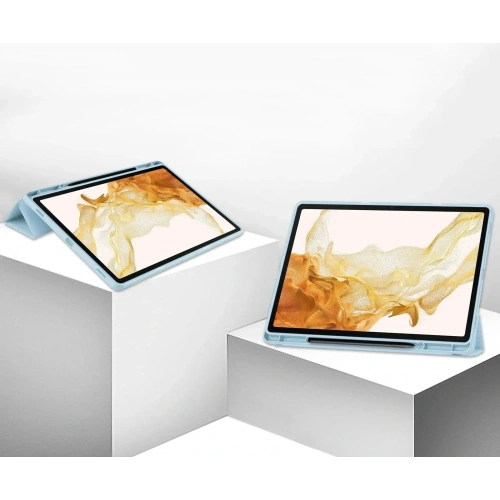 Etui Bizon Case Tab Lizard do Samsung Galaxy Tab S10 Plus /S9 Plus błękitne