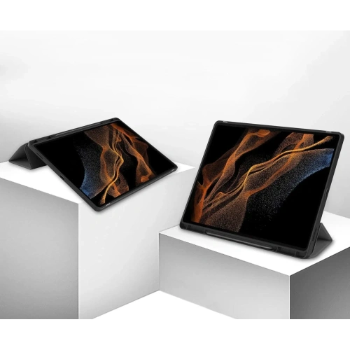 Etui Bizon Case Tab Lizard do Samsung Galaxy Tab S10 Ultra / S9 Ultra szare