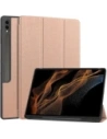 Etui Bizon Case Tab Lizard do Samsung Galaxy Tab S10 Ultra / S9 Ultra růžovo-zlaté