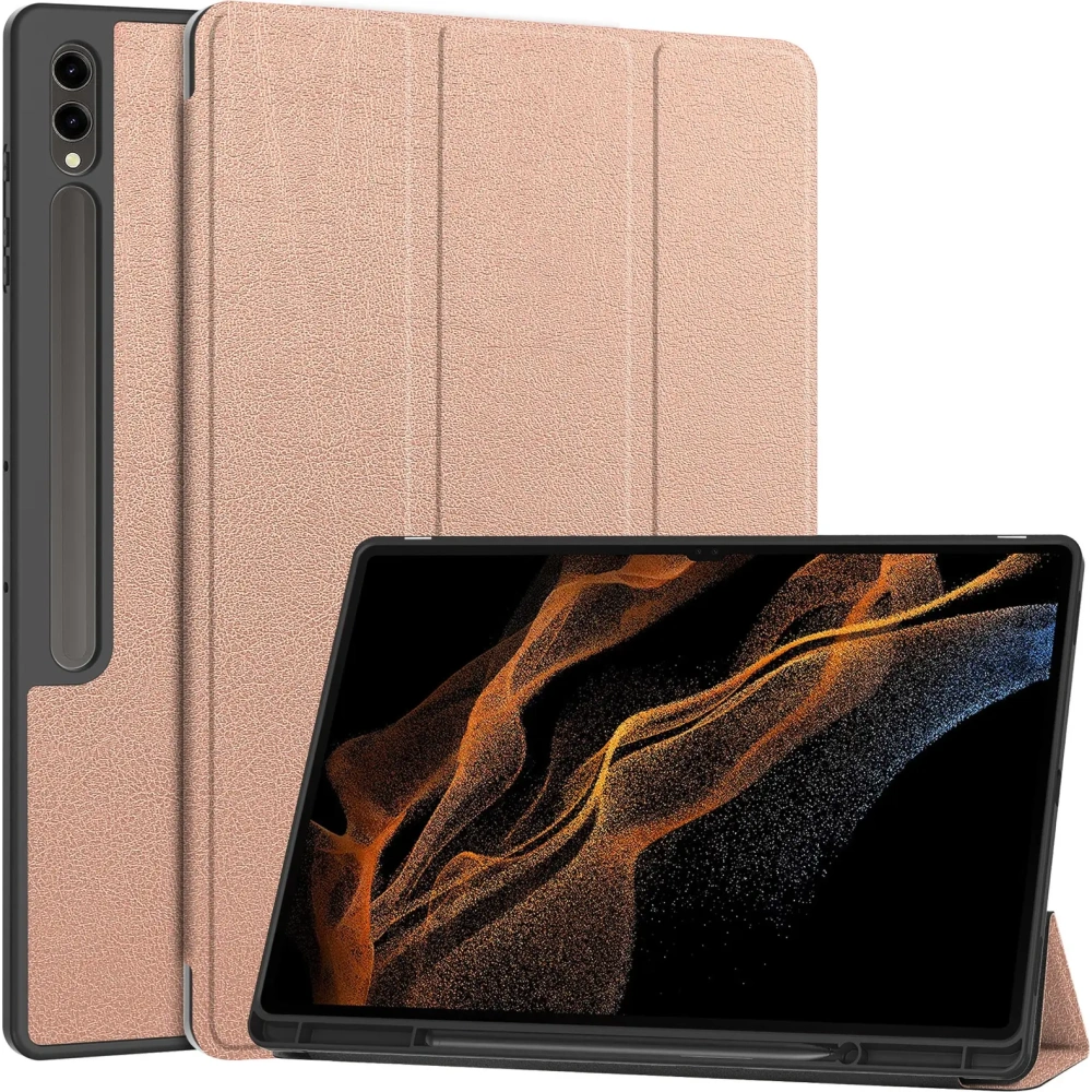 Hurtownia GSM - Bizon Case Tab Lizard Samsung Galaxy Tab S10 Ultra / S9 Ultra rózsaarany - BIZ2460 - {ean13} - Hurt
