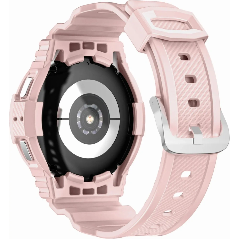 Hurtownia GSM - Bizon Strap + Carcasa Ceas Acțiune Samsung Galaxy Watch 4 / 5 44 mm roz deschis - BIZ2461 - {ean13} - Hurt