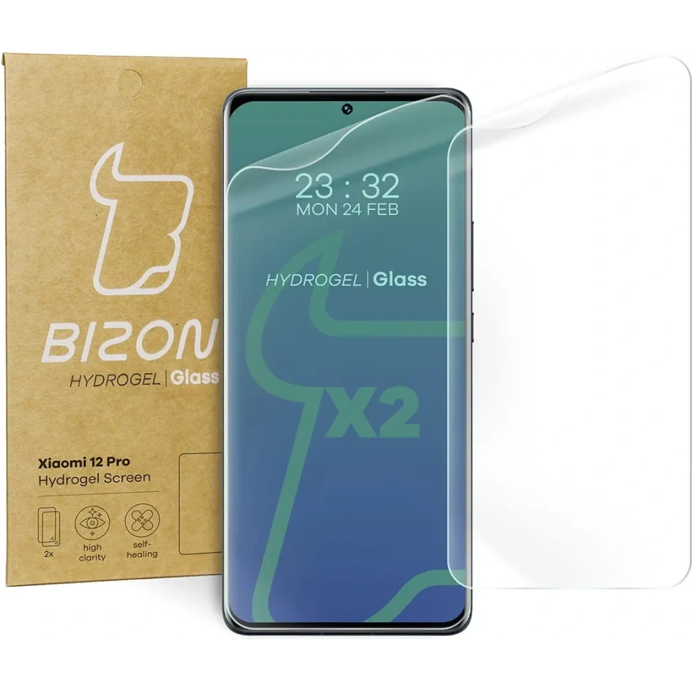 Hurtownia GSM - Folie hydrogelové na displej Bizon Glass Hydrogel Xiaomi 12 Pro [2 PACK] - BIZ2462 - {ean13} - Hurt