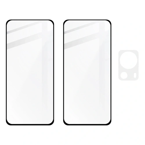 2x Szkło na ekran + szkło na aparat BIZON Edge 3D do Xiaomi 13 Lite