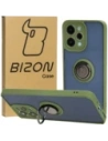 Bizon Case Hybrid Ring Xiaomi Redmi 12 fumuriu cu un cadru verde