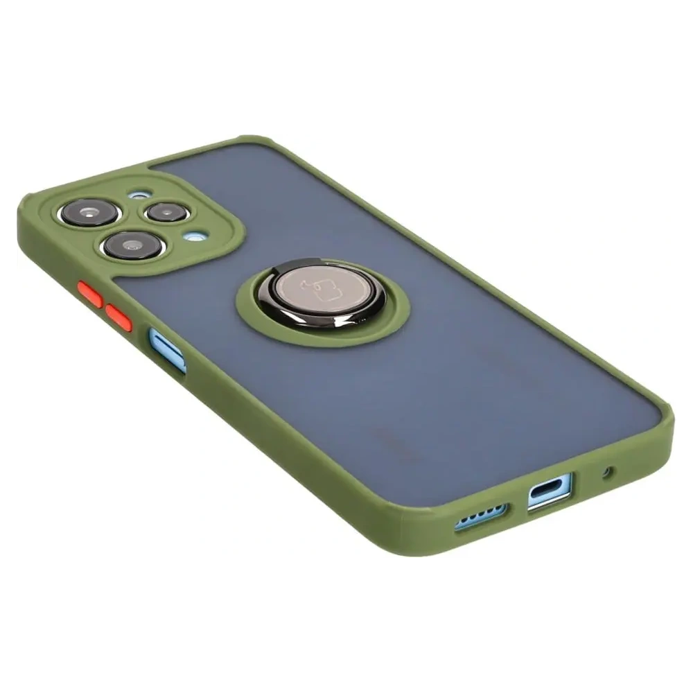 Hurtownia GSM - Bizon Case Hybrid Ring Xiaomi Redmi 12 füstös zöld kerettel - BIZ2464 - {ean13} - Hurt