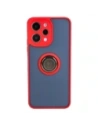 Hurtownia GSM - Etui s úchopem na prst Bizon Case Hybrid Ring pro Xiaomi Redmi 12 kouřové s červeným rámečkem - BIZ2465 - {ean13} - Hurt