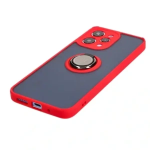 Hurtownia GSM - Bizon Case Hybrid Gyűrű Xiaomi Redmi 12 füstös piros kerettel - BIZ2465 - {ean13} - Hurt