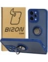 Etui z uchwytem na palec Bizon Case Hybrid Ring do Xiaomi Redmi 12 kouřové s modrým rámem