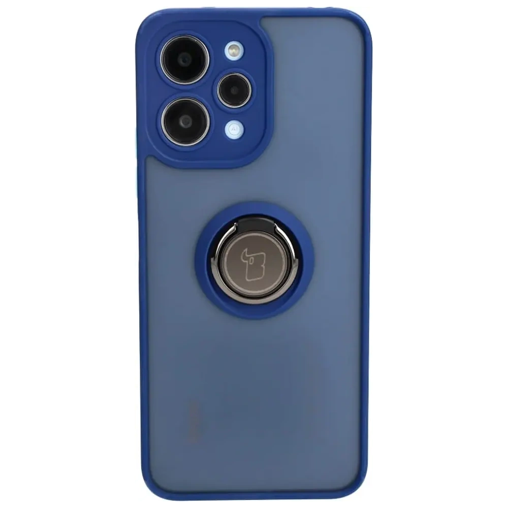Hurtownia GSM - Bizon Case Hybrid Gyűrű Xiaomi Redmi 12 füstös színben, sötétkék kerettel - BIZ2466 - {ean13} - Hurt