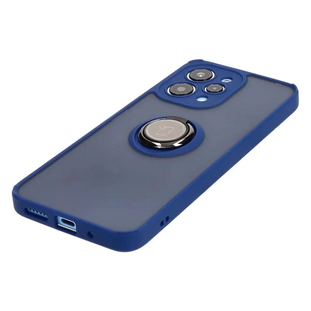 Hurtownia GSM - Bizon Case Hybrid Ring Xiaomi Redmi 12 rauchig mit einem marineblauen Rahmen - BIZ2466 - {ean13} - Hurt