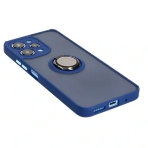 Hurtownia GSM - Bizon Case Hybrid Ring Xiaomi Redmi 12 fumuriu cu un cadru albastru marin - BIZ2466 - {ean13} - Hurt