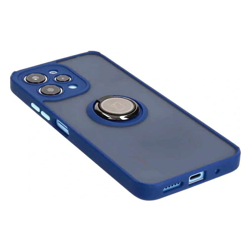 Hurtownia GSM - Bizon Case Hybrid Ring Xiaomi Redmi 12 rauchig mit einem marineblauen Rahmen - BIZ2466 - {ean13} - Hurt