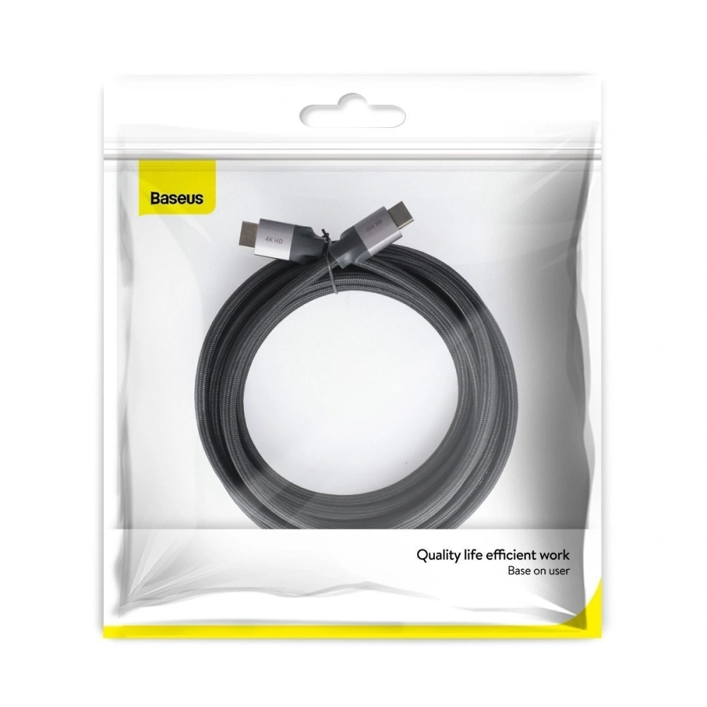Hurtownia GSM - Kabel HDMI 2.0 Baseus Enjoyment Series, 4K, 3D, 5m (szary) - BSU1362GRY - {ean13} - Hurt
