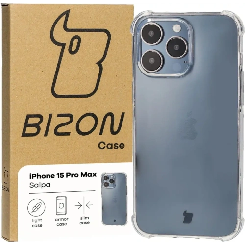 Elastyczne etui Bizon Case Salpa do Apple iPhone 15 Pro Max przezroczyste